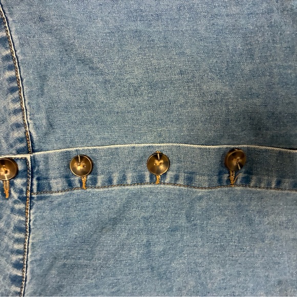 Forever 21 Blue Denim Skirt Button Down Skirt Size Small - Picture 2 of 6